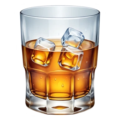 Daru peg whiskey glass with ice sticker