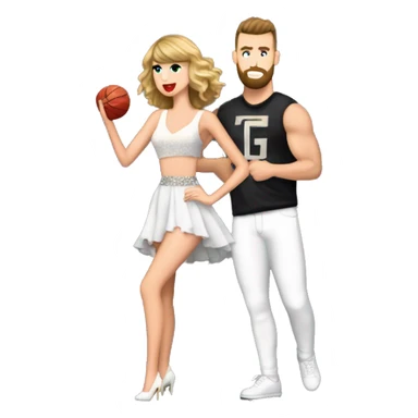taylor swift performing eras tour with her boyfriend travis kelce sticker