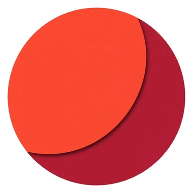 minimal red circle logo, extremely simple sticker