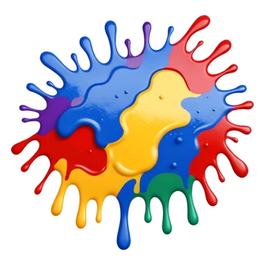 Make a painting which is splattered paint sticker