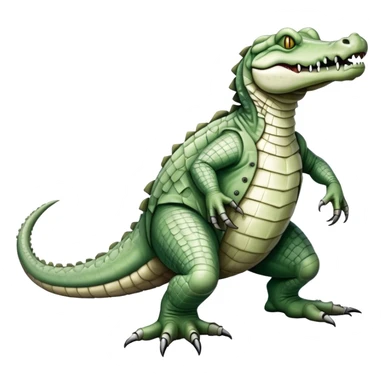 zombie monstrous pale skinned decaying greenish white alligator, vicious, boss monster, full body, dirty, undead, quadrapedal sticker