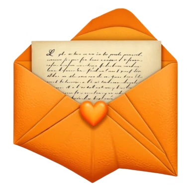 Change I don't want 2 hearts only 1 orange heart love letter sticker