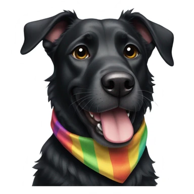 gay black dog sticker