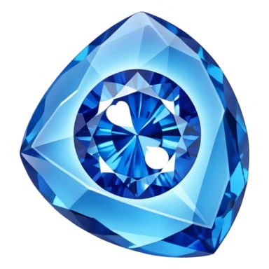 very sharp broken blue gem mineral , multiple irregular chunks, very shiny with two eyes and heart shaped sticker