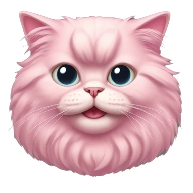 Pink persian cat smile sticker
