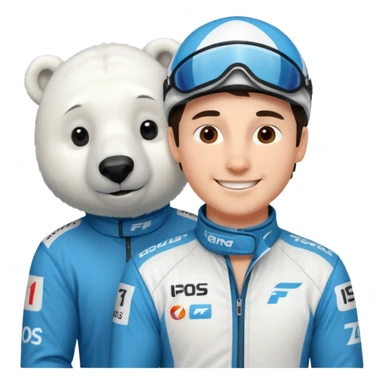 f1 driver polar bear sticker