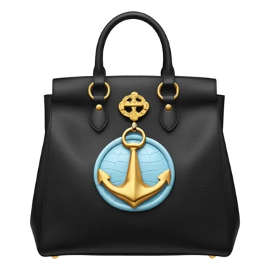 black bag with vivienne westwood logo sticker