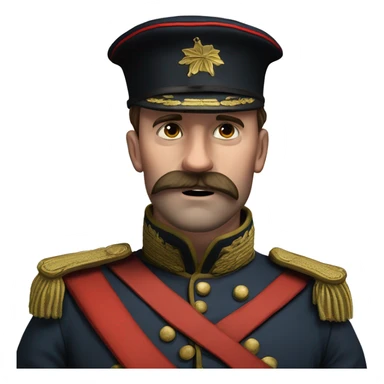 British soldier in the Crimean War blows his nose sticker
