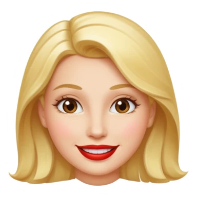 woman with shiny lip sticker