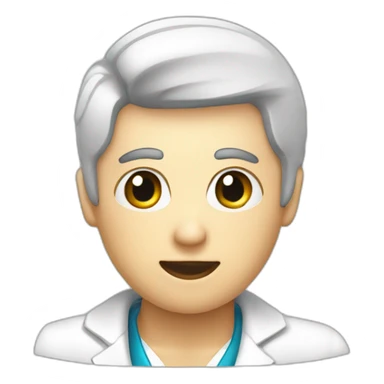 medicos con fonendo y tenciometro colgando en el cuello  sticker