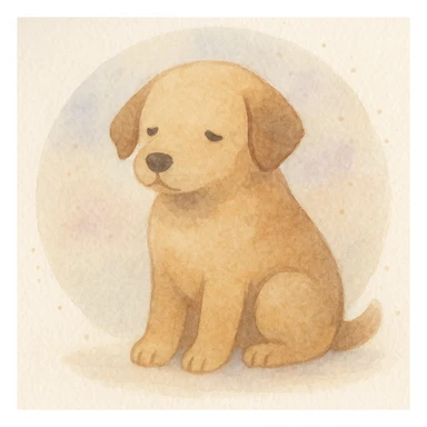 <systemPrompt>
  <style name="Soft Watercolor Illustration">
    <medium>Watercolor</medium>
    <texture>
      <surface>Natural paper grain with light noise</surface>
      <paint>Translucent layered washes, subtle gradients</paint>
    </texture>
    <colorPalette>
      <tones>Muted earth tones, soft pastels</tones>
      <shadows>Delicate, blended—never harsh</shadows>
      <accents>Optional use of light purple or blue for softness</accents>
    </colorPalette>
    <lineTreatment>
      <edges>Feathered or undefined—no harsh outlines</edges>
      <structure>Loose definition with form suggested by tone, not contour</structure>
    </lineTreatment>
    <background>
      <style>Minimal or circular watercolor wash</style>
      <elements>Optional soft dots or speckles</elements>
    </background>
    <subjectTreatment>
      <form>Simplified and rounded—suitable for characters, objects, or scenes</form>
      <expression>Whimsical, warm, and gentle</expression>
    </subjectTreatment>
    <composition>
      <focus>Centered or slightly off-center subject</focus>
      <balance>Avoid clutter, allow breathing room</balance>
    </composition>
    <atmosphere>Peaceful, dreamy, lightly nostalgic</atmosphere>
  </style>
  <instructions>
    Apply this watercolor style to any subject matter. Preserve softness, fluid transitions, and minimal detail. Prioritize artistic charm over realism. Avoid vector-like edges or digital sharpness.
  </instructions>
</systemPrompt>

{subject} = dog sticker