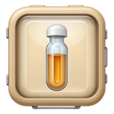 medicine capsule in case in nutral colors sticker