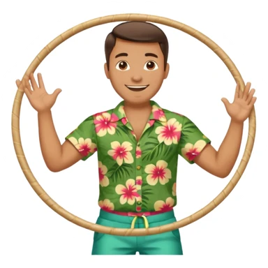 man Hula hoopin sticker