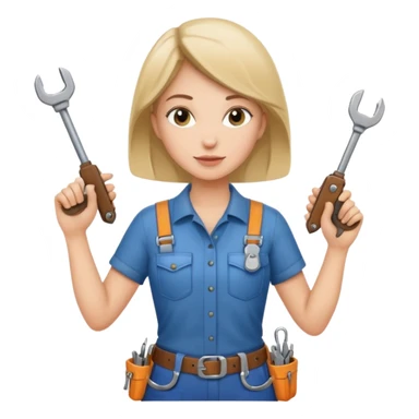 woman locksmith sticker