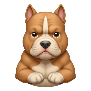 light brown pocket bully facing forwards, head and shoulders sticker