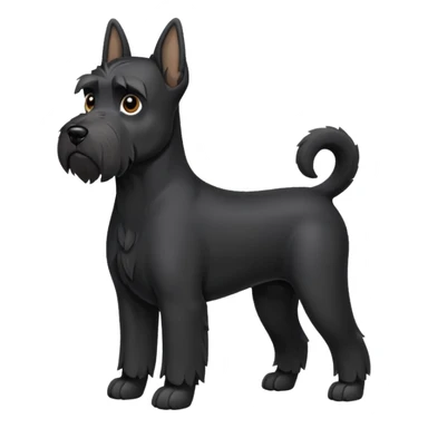 Black schnauzer with cropped ears sticker