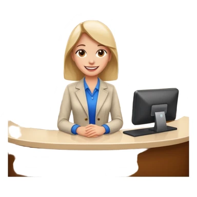 tourist \ standing on hotel reception desk  sticker