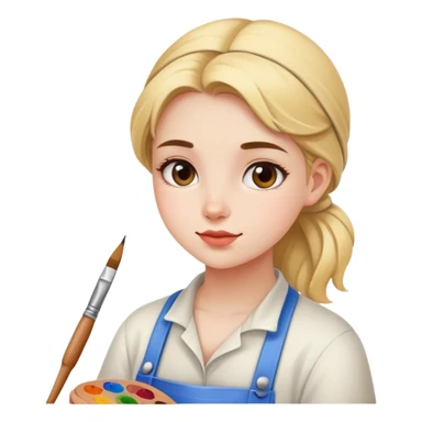 Painter girl sticker