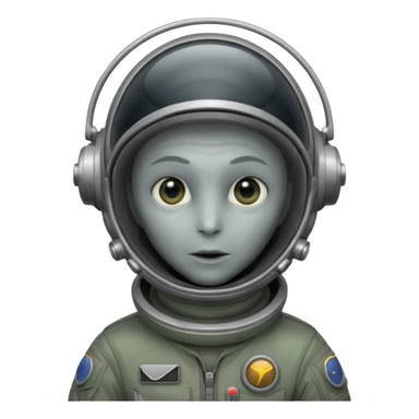 Alein pilot with antenna head  sticker