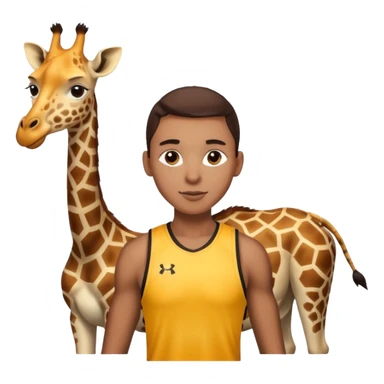 athlete player giraffe sticker