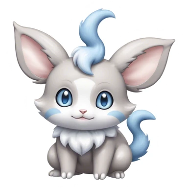 Shiny Minccino-Espurr-Cinccino-creature-hybrid sticker
