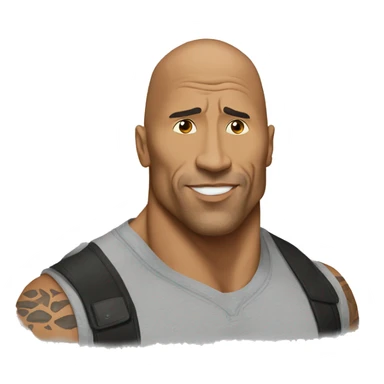 the rock kiss white guy sticker