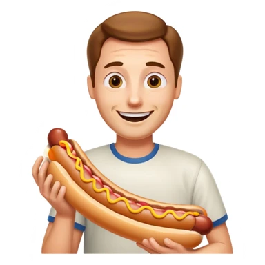 Guy with a lot of hotdogs sticker