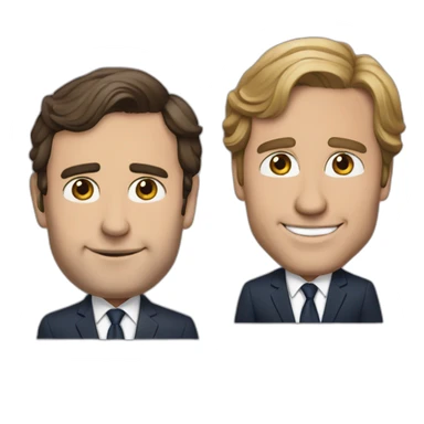 Macron qui embrasse trudeau sticker