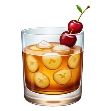 Emoji with an amaretto sour cocktail without face, normal glass sticker