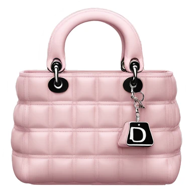 Borsa lady Dior rosa sticker