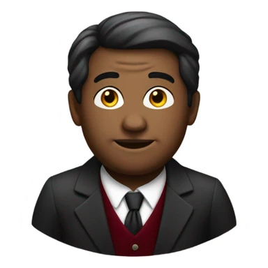 fat banker in dark red velvet suit sticker