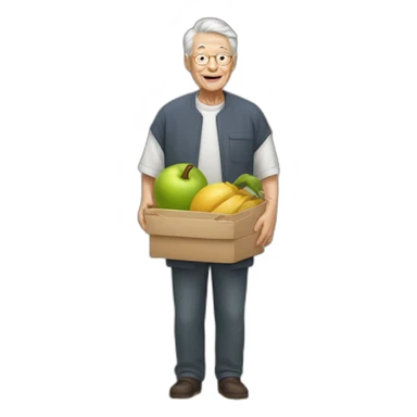 Elderly people who carry a 3000 kilogram alter sticker