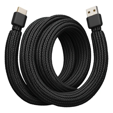 Black optical cable sleeve, front view sticker