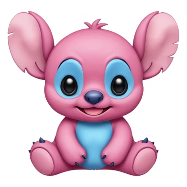 Stitch in  rosa sticker