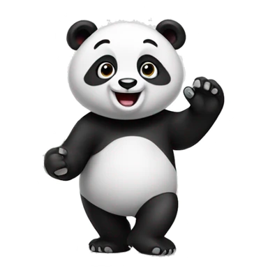 A panda with a sign saying yay sticker