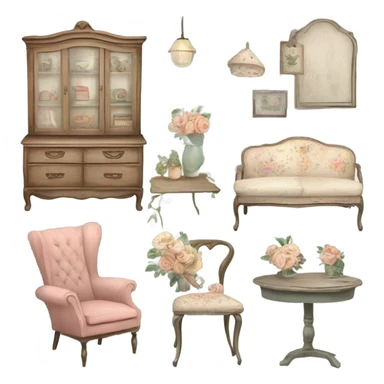 Shabby chic sticker