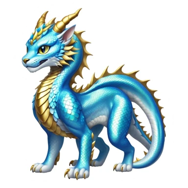 Shiny exotic Dragon-type Fakémon-Lynx full body sticker