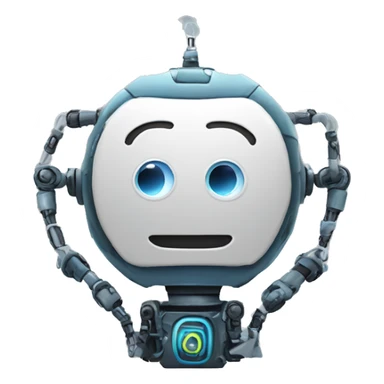 Create a emoji of bot with technology mindz logo sticker