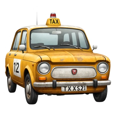fiat 125p taxi sticker