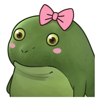 Avocado with a cute pink bow on the head sticker