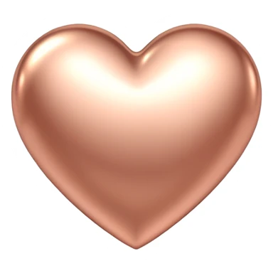 Glowing rose gold heart with soft light effect sticker