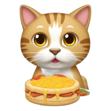 gato comiendo dona sticker