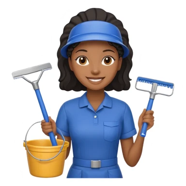 Window Cleaner  black woman sticker