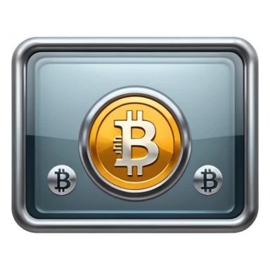 bank with bitcoin logo sticker