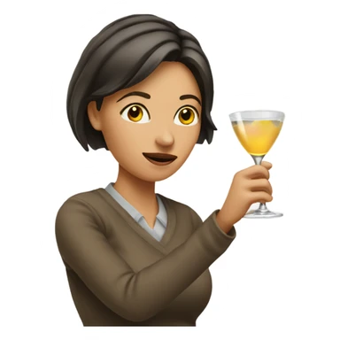 Woman taking a shot of vodka sticker