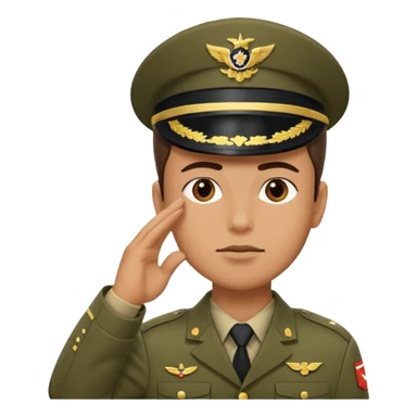 soldier saluting sticker