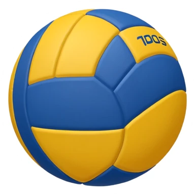 Pelota de voleibol azul amarillo y blanco  sticker