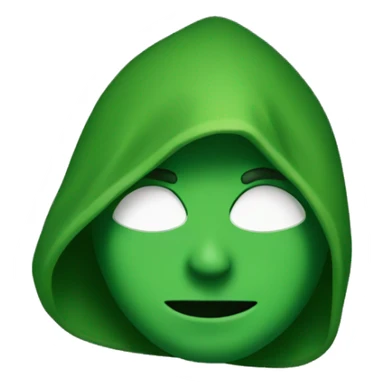 green hood without face sticker