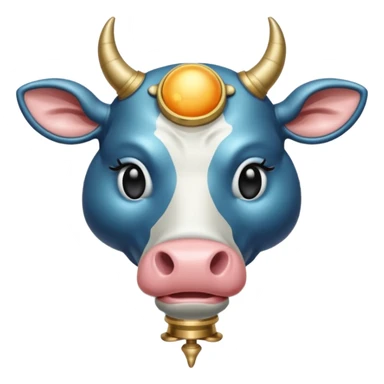 İnek kafalı ayakları olan satürn sticker