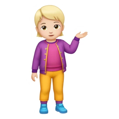 toddler getting dressed sticker